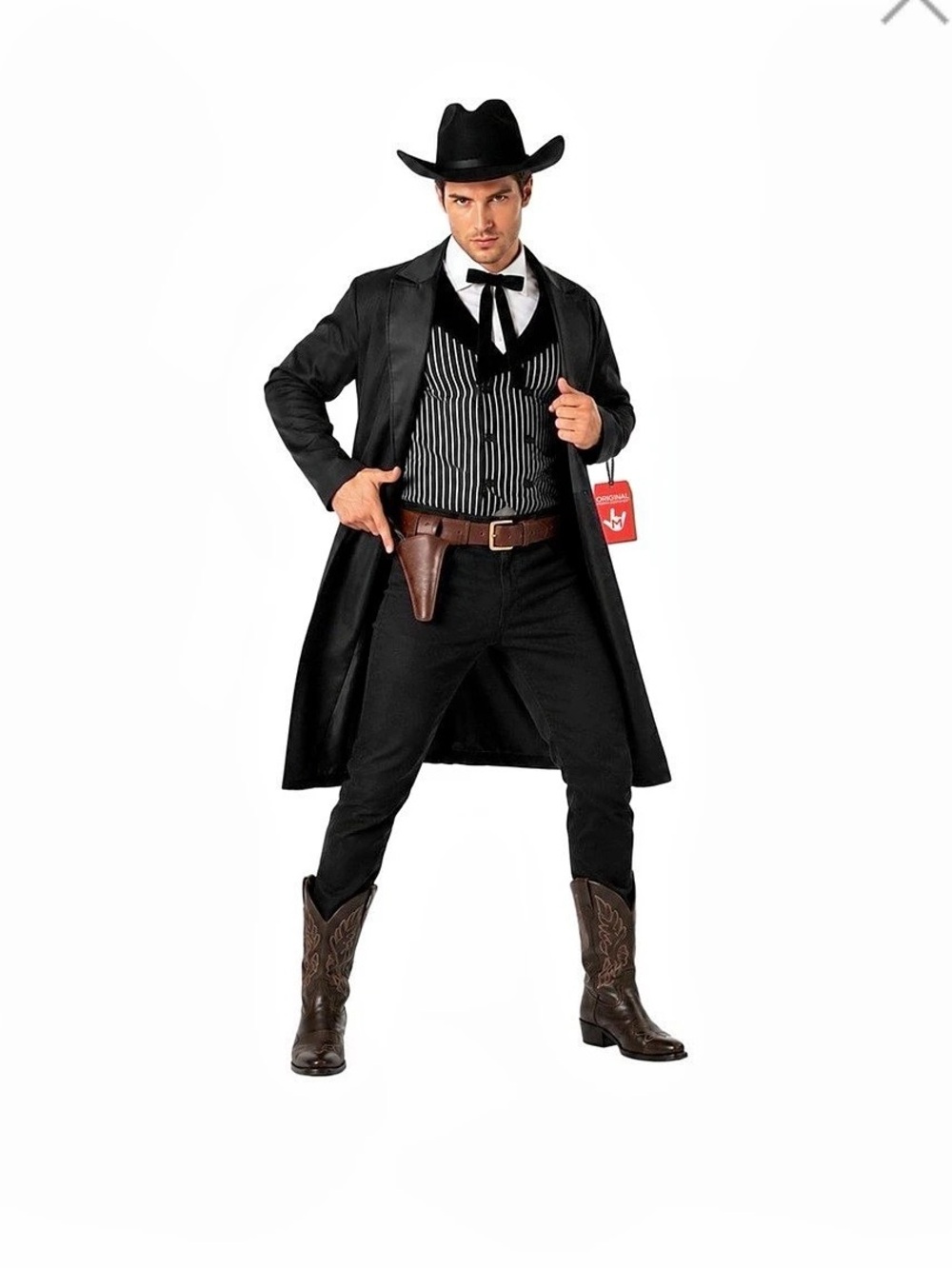 MorphCostumes Western Sheriff Costume Men's Black Sz L